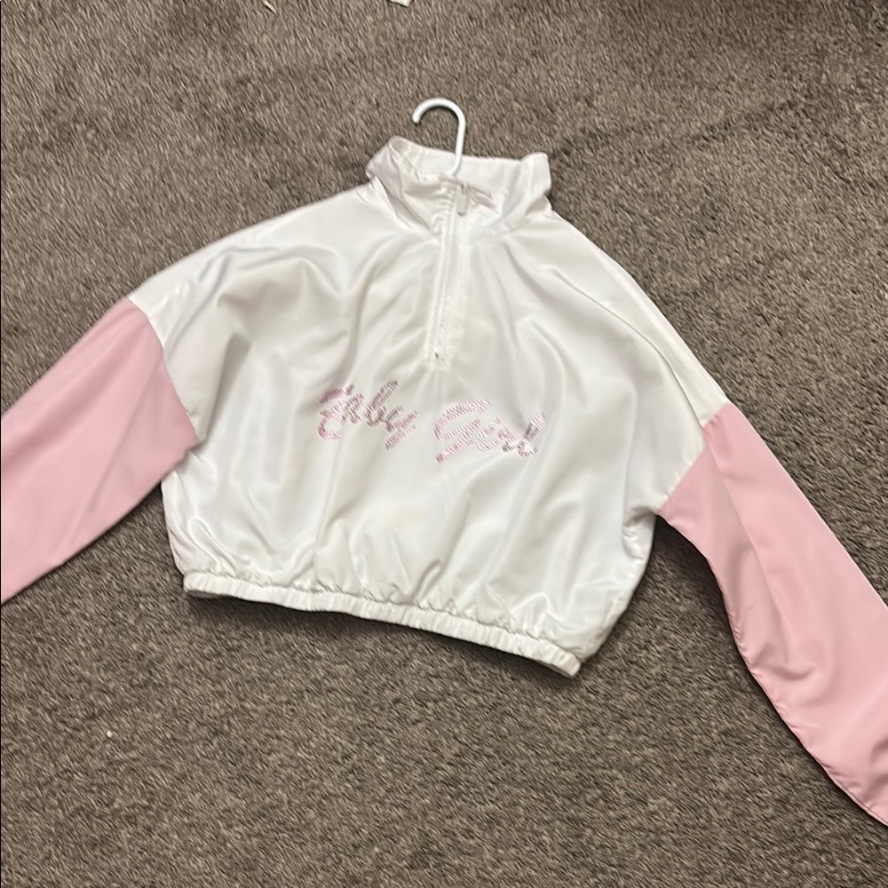 White and Pink 'Baby Girl' Pullover